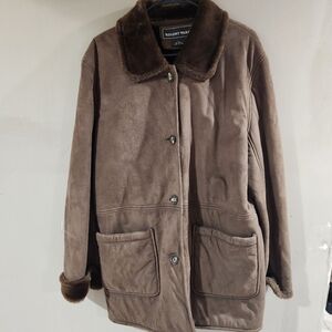 Regent Park Faux Fur Brown Coat Sz L